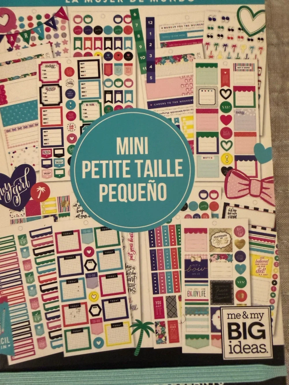 Happy Planner Socialite Mini Planner Sticker Book - Teal, Pink & Navy Accents